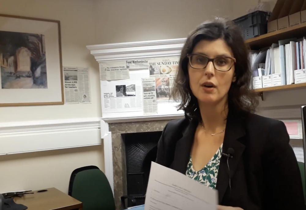 Liberal Democrat Layla Moran said that although ministers had recently adopted a more critical tone, this had yet to translate into meaningful policy change. (Screenshot/YouTube/@LaylaMoran/File Photo)