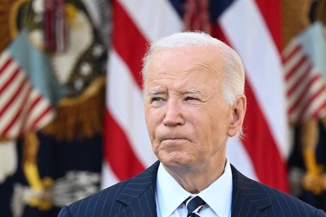 US President Joe Biden addresses the nation from the Rose Garden of the White House in Washington, DC. (File/AFP)