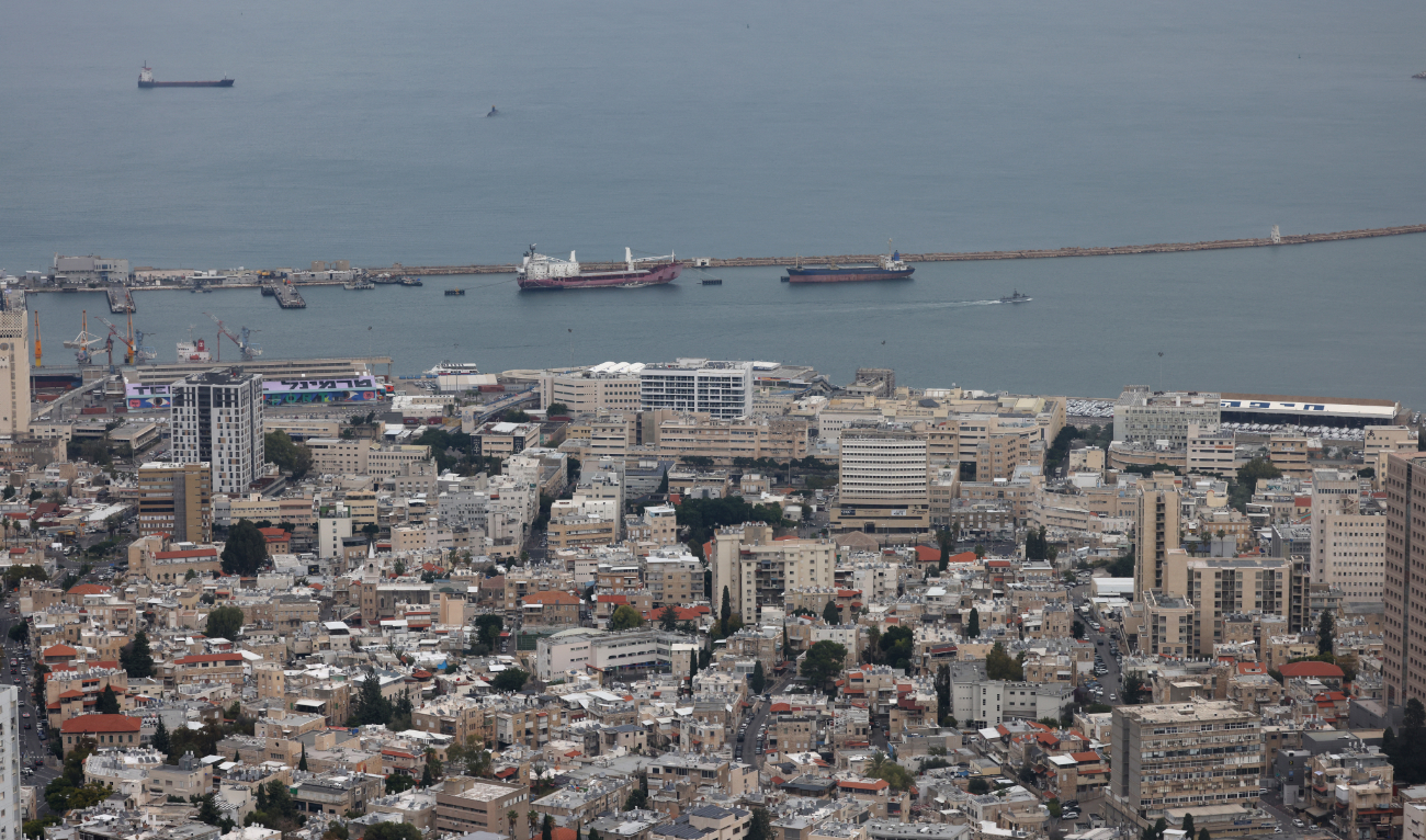 This picture shows a view of the Israeli port city of Haifa on November 27, 2024. (AFP/File)