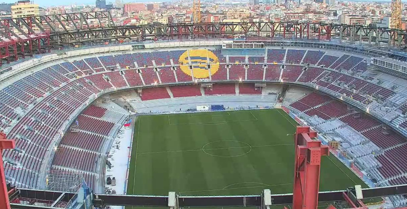 Barcelona aim to return belatedly to their Camp Nou stadium after two years of reconstruction work for a preseason friendly on Aug. 10. (X/@TouchlineX)