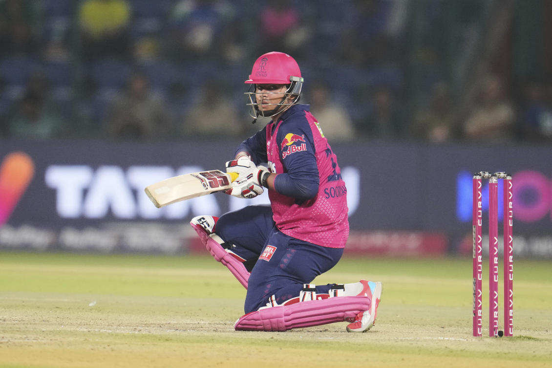 The left-handed batter finished his campaign with 252 runs from seven matches with a strike rate of 206.55, the highest by any batter this season. (AP)