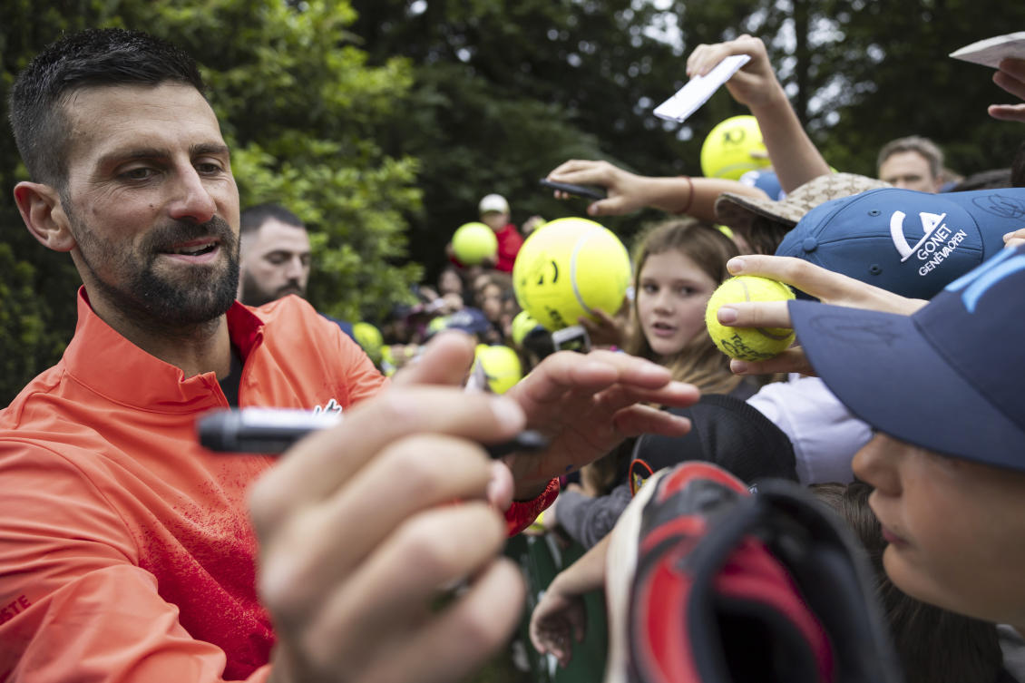 Serbia’s Novak Djokovic was expected to jumpstart his clay campaign in Rome before returning to Paris, but he skipped the Italian Open without giving a reason. (Keystone via AP)