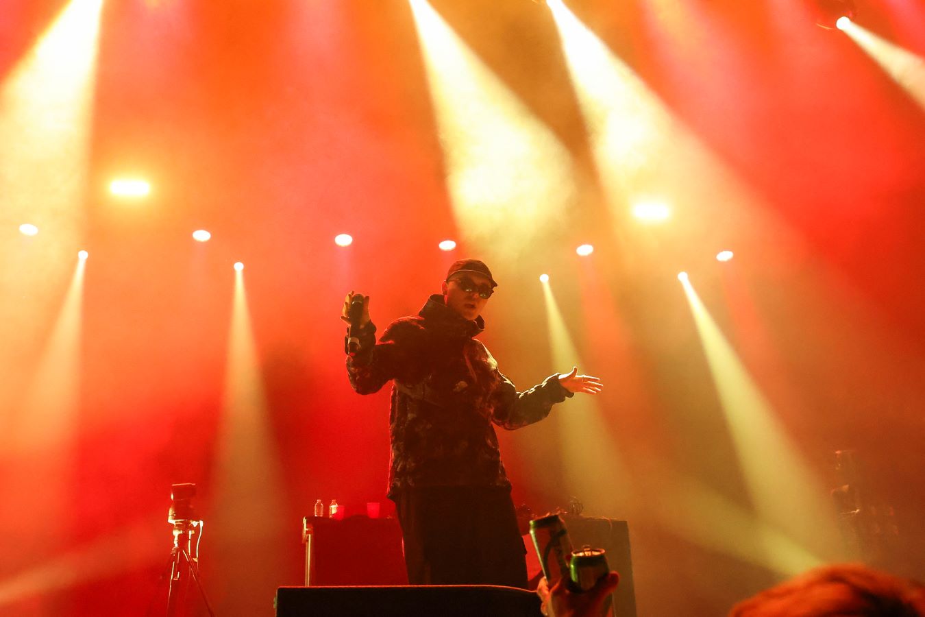Mo Chara from the Irish Hip Hop trio Kneecap. (AFP)