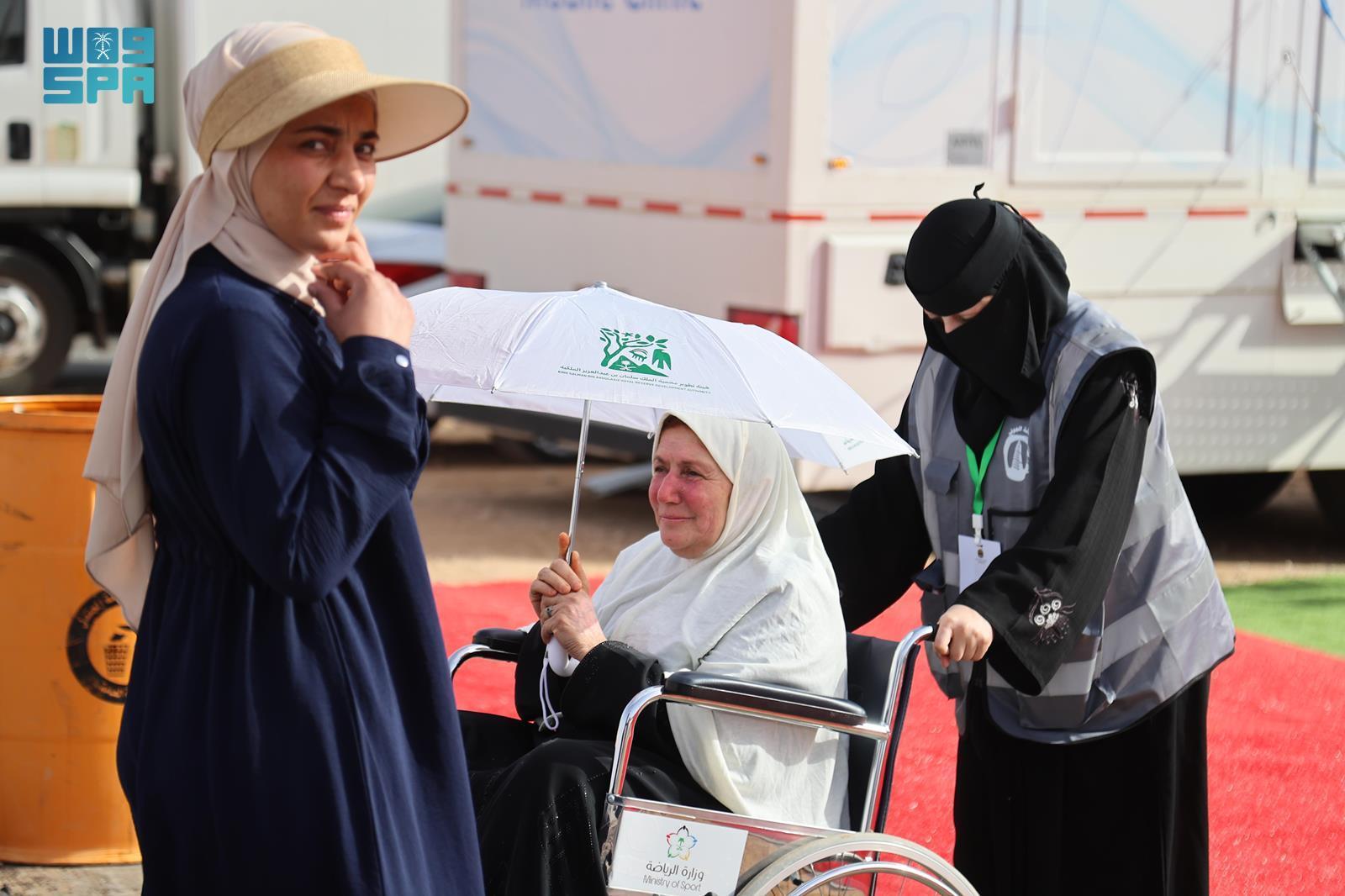 Hajj pilgrims arriving in the Kingdom by land were introduced to projects and initiatives of the King Salman bin Abdulaziz Royal Reserve Development Authority. (SPA)