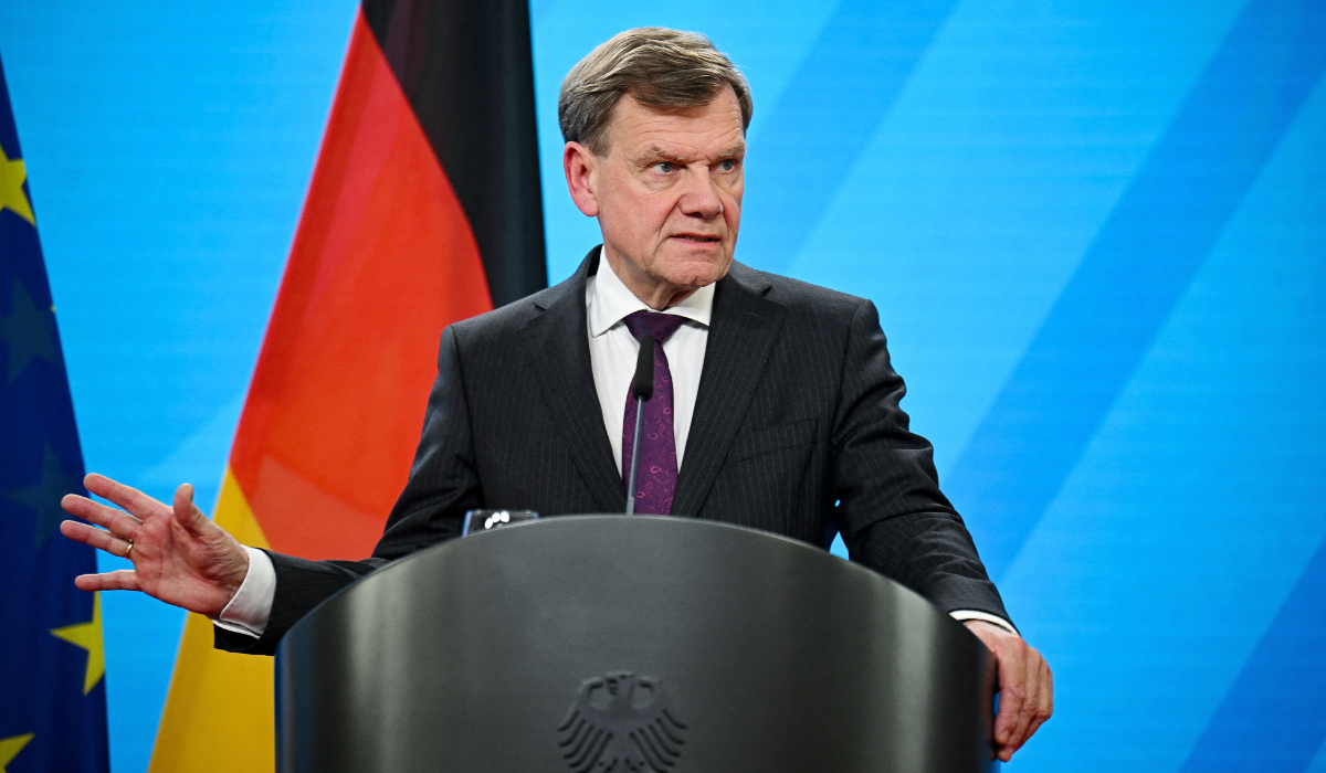German Foreign Minister Johann Wadephul speaks to the media following talks with Indian Foreign Minister Subrahmanyam Jaishankar in Berlin, Germany, May 23, 2025. (REUTERS)