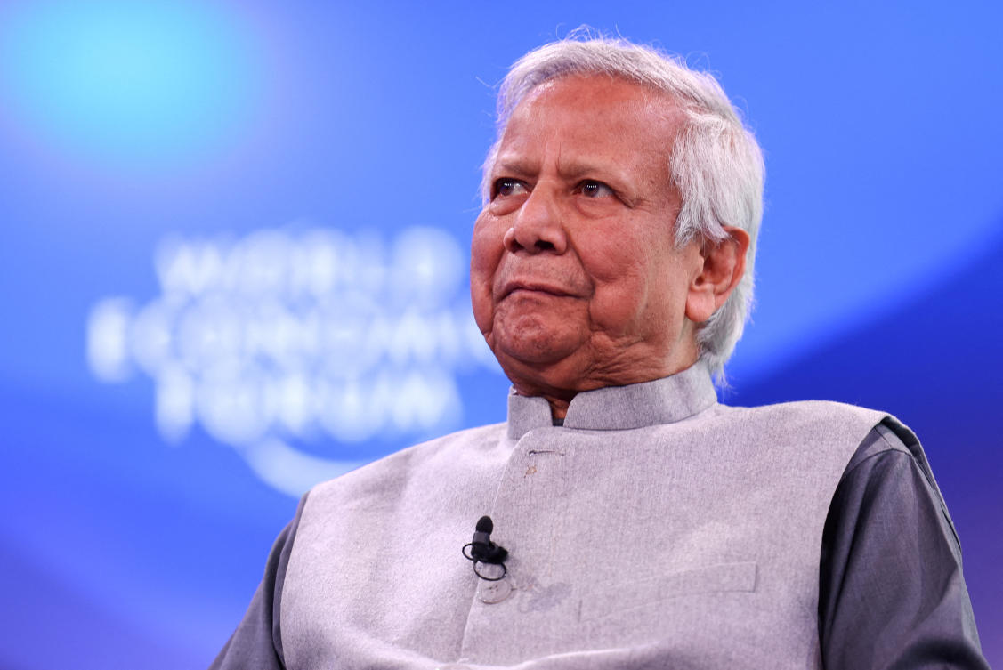 Muhammad Yunus, interim head of the Bangladesh government, attends the 55th annual World Economic Forum (WEF) meeting in Davos, Switzerland. (File/Reuters)
