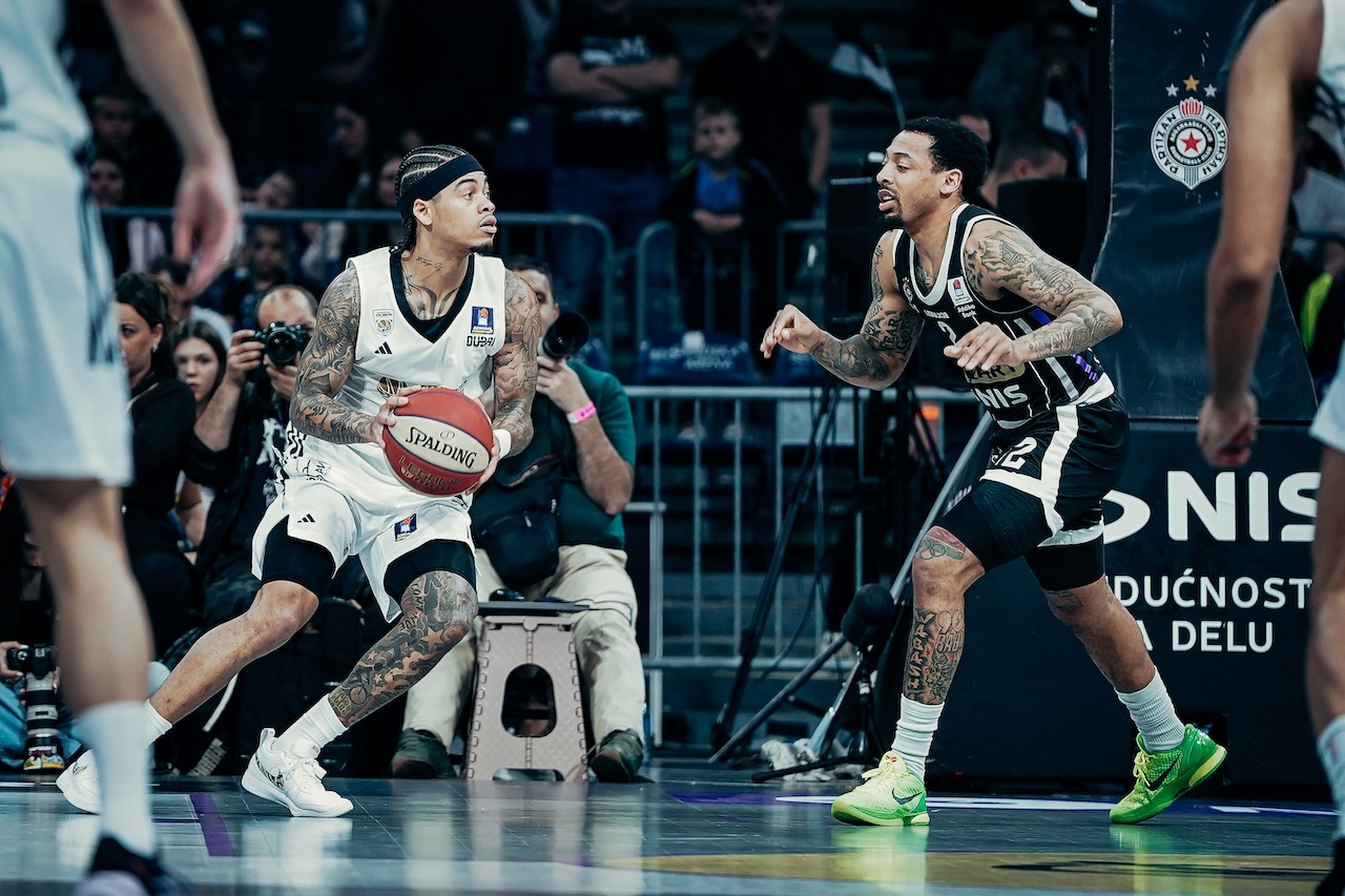 Dubai Basketball lost 102-72 to Partizan Mozzart Bet in their first-ever ABA League semi-final appearanc at a packed Štark Arena in Belgrade. (Supplied)