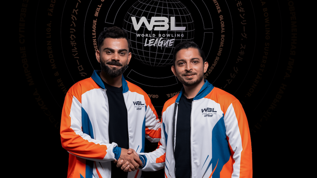 Virat Kohli with World Bowling League founder Adi K Mishra. (World Bowling League)