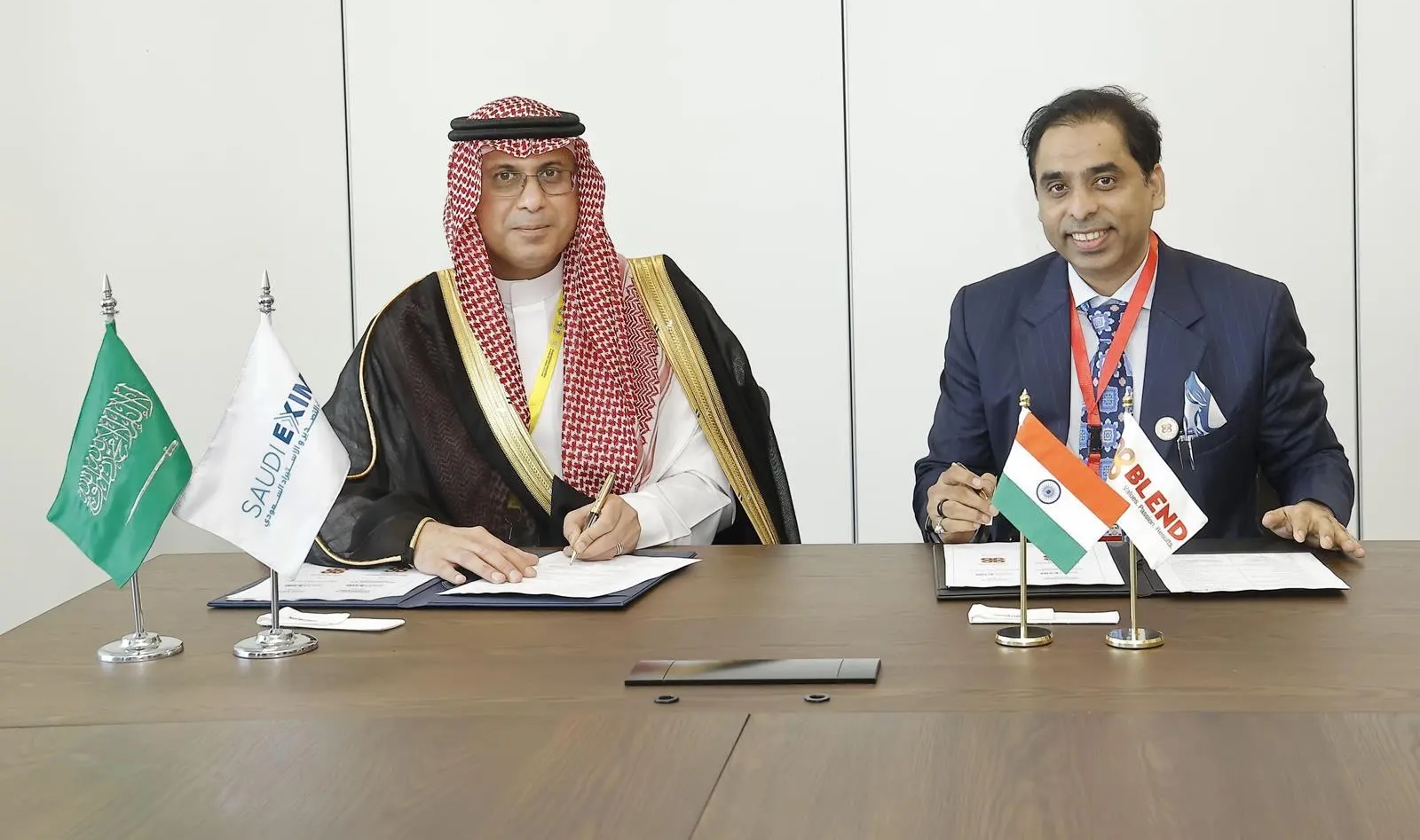 On the sidelines of the African Development Bank Group’s Annual Meetings, Saudi EXIM Bank CEO Saad Al-Khalb signed an MoU with Ravi Gupta, managing director of Blend International Ltd., aimed at exploring new commercial opportunities and strengthening global partnerships to support Saudi exports. SPA