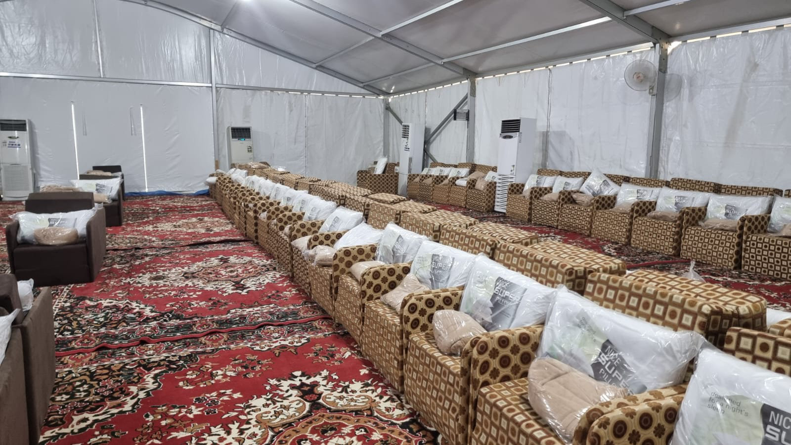 A luxury tent offering a more comfortable pilgrimage. (Supplied)