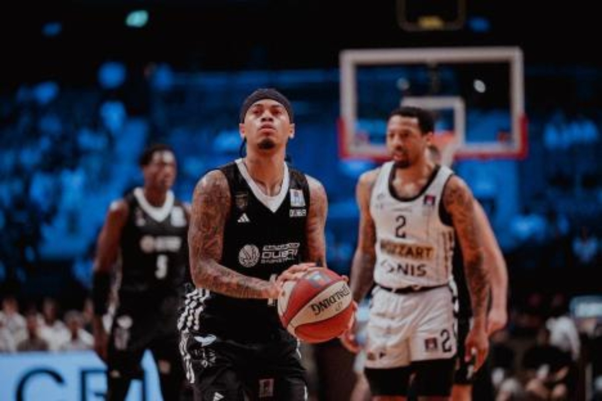 Dubai Basketball beat Partizan Mozzart Bet 100-95 at Coca-Cola Arena to level the ABA League semi-finals series. (Supplied)