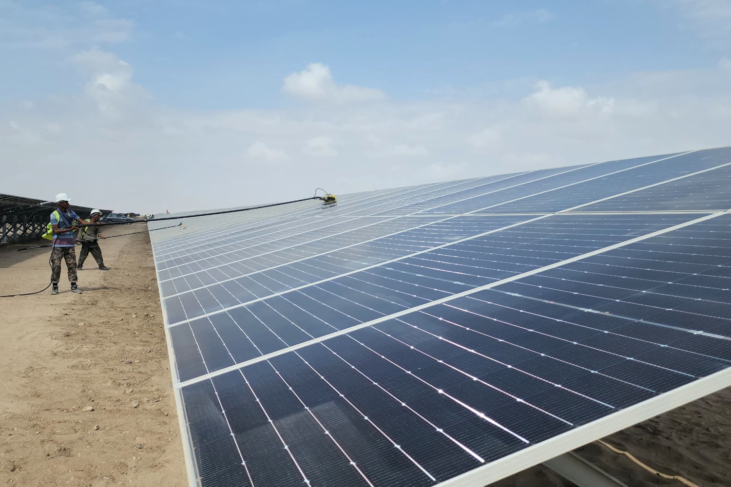The Gulf region’s move toward clean energy sources in recent years has been lauded by the international community (File/AFP)