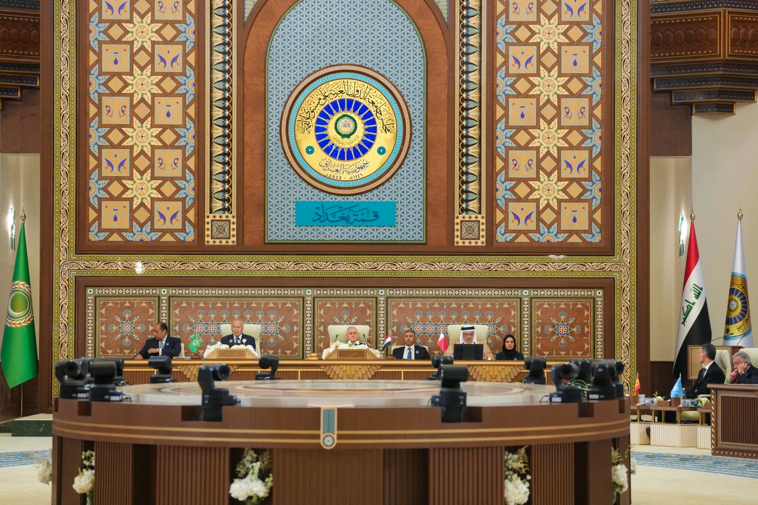 Arab leaders attend the opening session of the 34th Arab League Summit, Baghdad. May 17, 2025 (File/AFP)