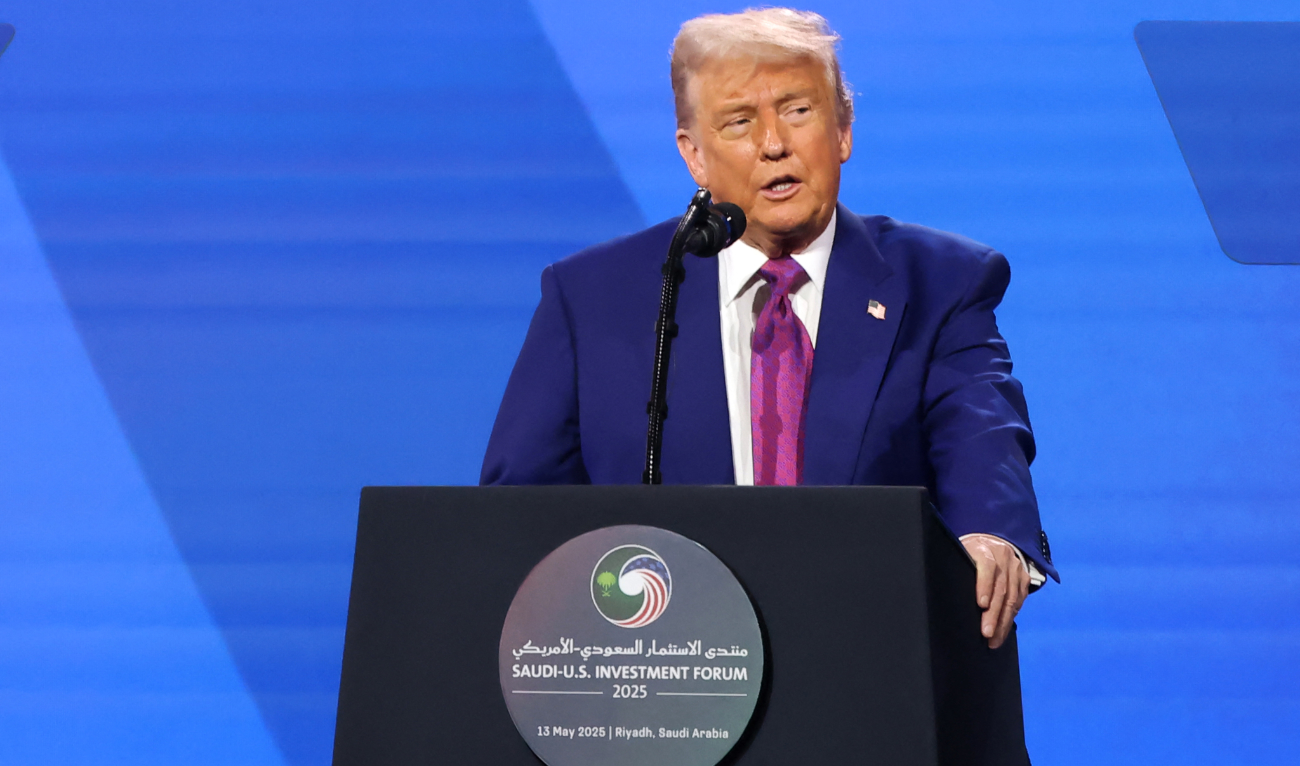 US President Donald Trump speaks during the Saudi-US Investment Forum. (AFP)