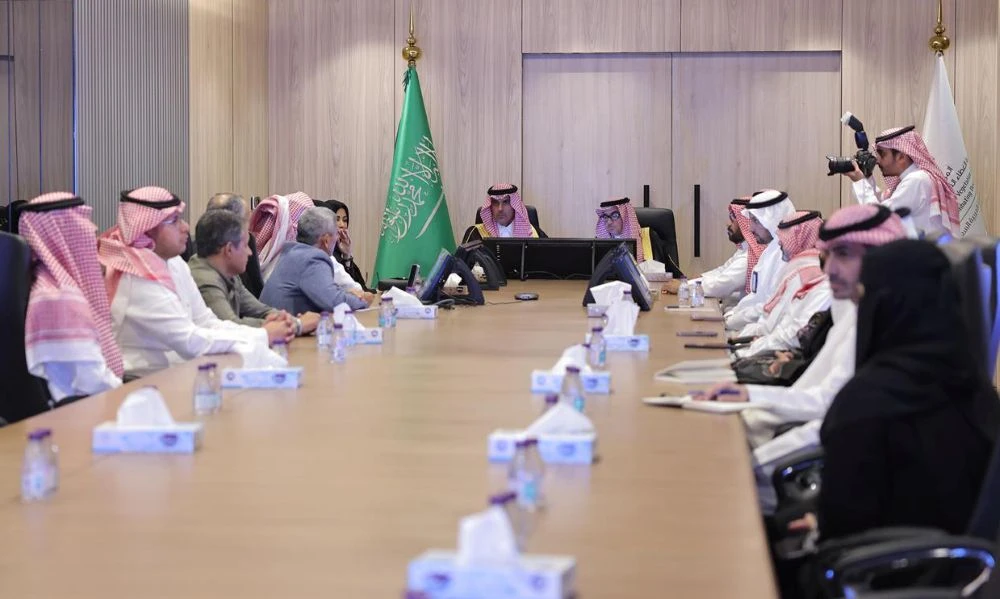 Khaled Al-Abdulkader, CEO of the National Center for Vegetation Cover, and Yazeed Al-Asheikh, vice president for graduate studies and scientific research at KSU, launched the project. (SPA)