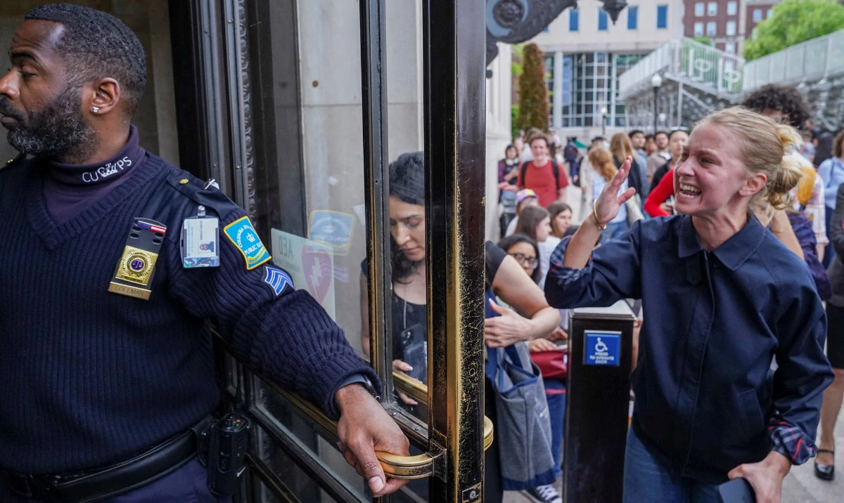 Dozens of pro-Palestinian protesters occupy Columbia University library