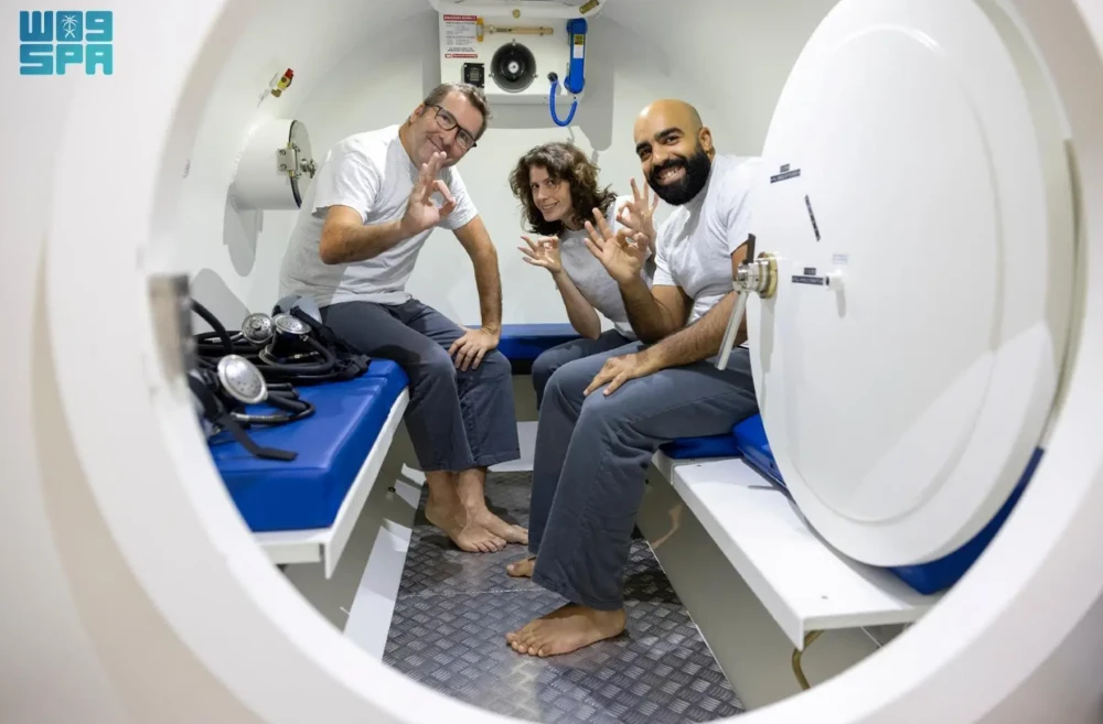 Researchers from KAUST joined the Saudi non-profit foundation OceanQuest on its first marine expedition around Africa aboard the research vessel RV OceanXplorer. (SPA)