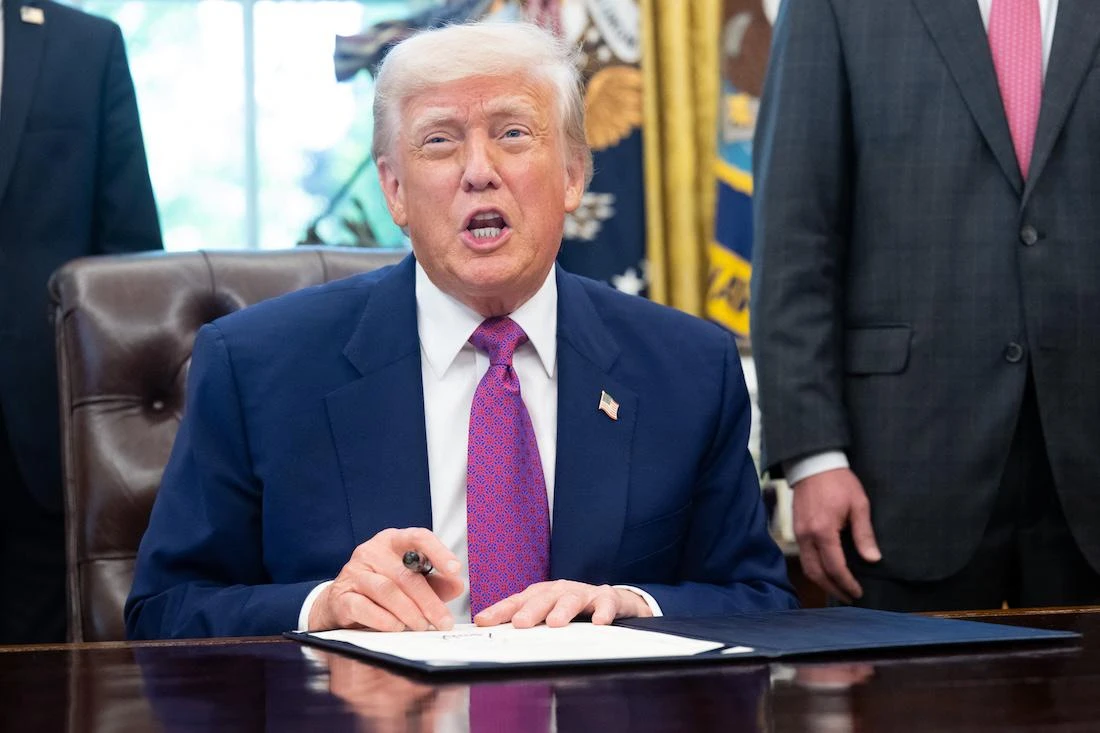 US President Donald Trump speaks while signing legislation relating to household consumer energy policies. (AFP)