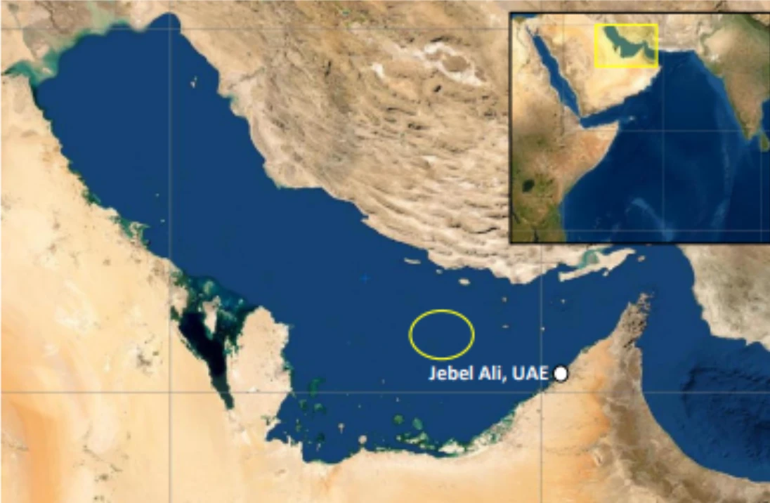 UKMTO said on Sunday it received a report of an incident 80 nautical miles off the UAE’s Jebel Ali port. (UKMTO)