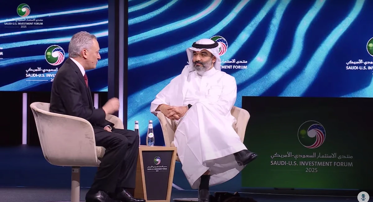 Saudi Minister of Information and Communications Technology Abdullah Alswaha and David Sacks, a Silicon Valley veteran (Screengrab)