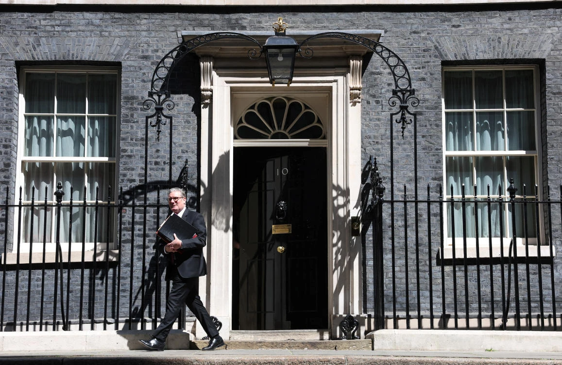 British Prime Minister Keir Starmer leaves 10 Downing Street in London, Britain, May 14, 2025. (Reuters)