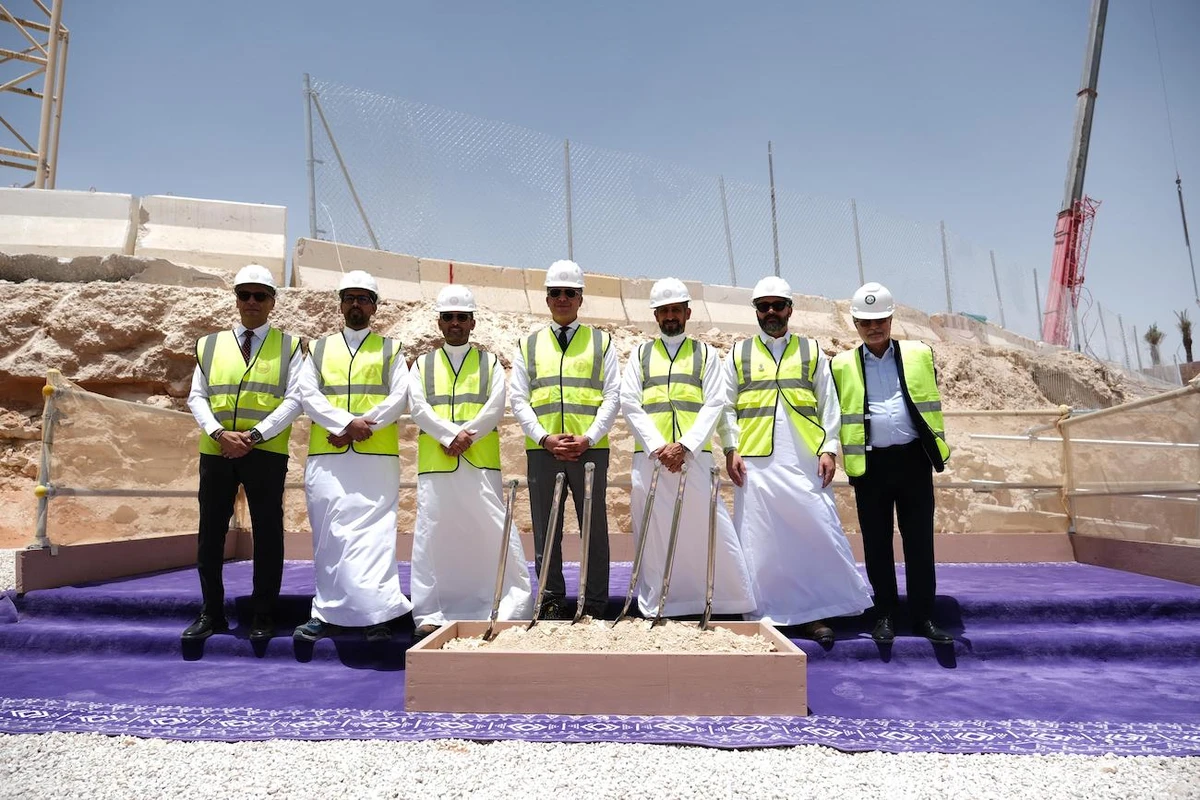 Groundbreaking ceremony at Diriyah Sales Center was attended by senior representatives from the Mohammed bin Salman Foundation (Misk), Diriyah Company, and design partners Zaha Hadid Architects. (Supplied)