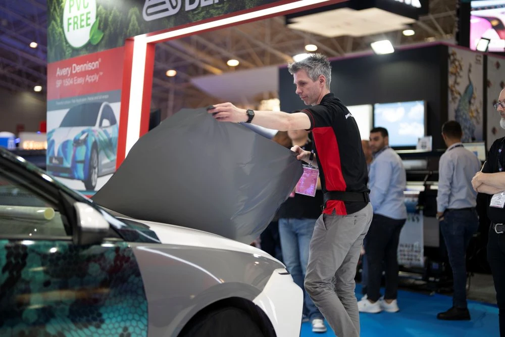 Live car wrapping, real-time product demos and the new Label, Saudi Signage expo promises an engaging visitor experience for three days. (AN Photo/Rashid Hassan)