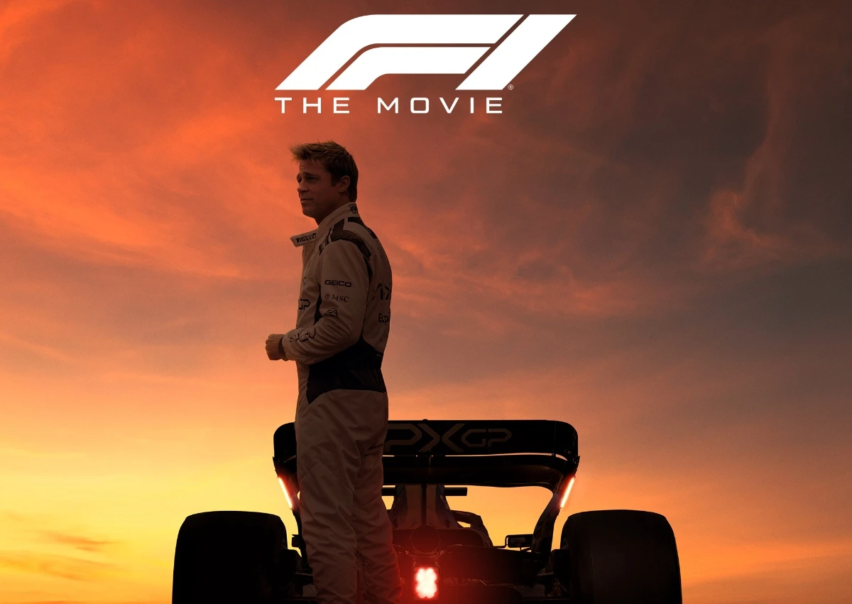 The Apple Original Films production follows fictional former driver Sonny Hayes (Pitt) as he returns to Formula 1 decades after a career-ending crash, teaming up with a struggling race team and a hotshot rookie played by Damson Idris. (Supplied)