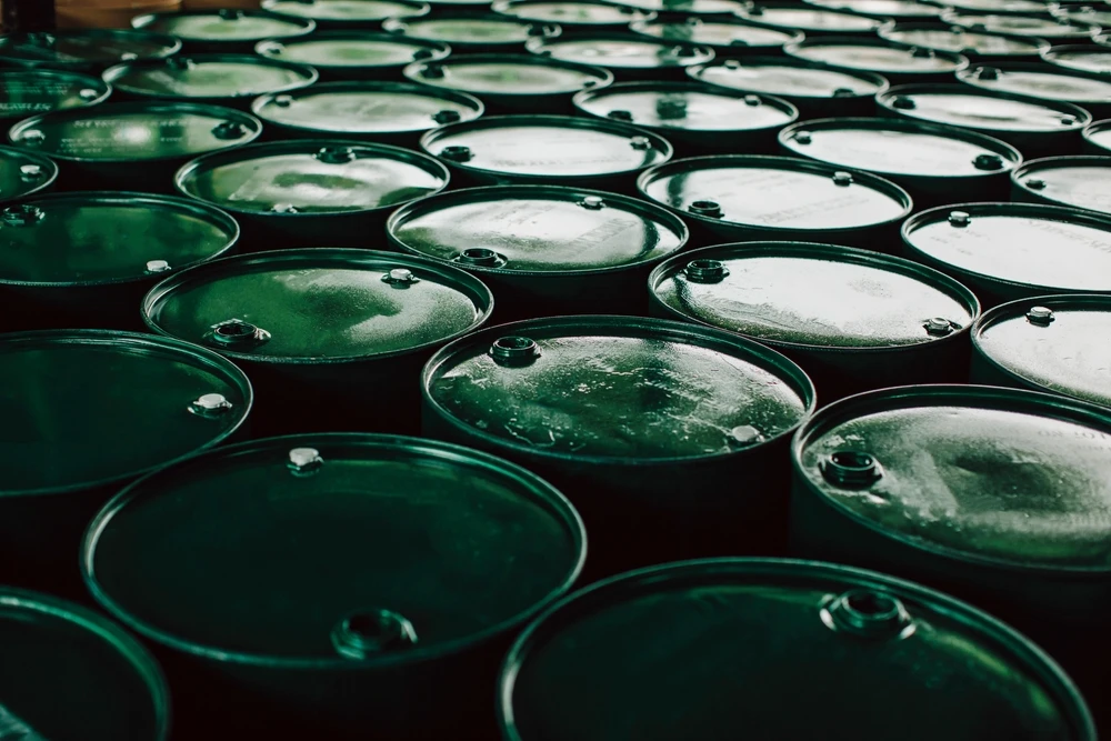 Brent futures fell $1.05, or 1.62 percent, to $63.86 a barrel by 9:51 a.m. Saudi time. Shutterstock
