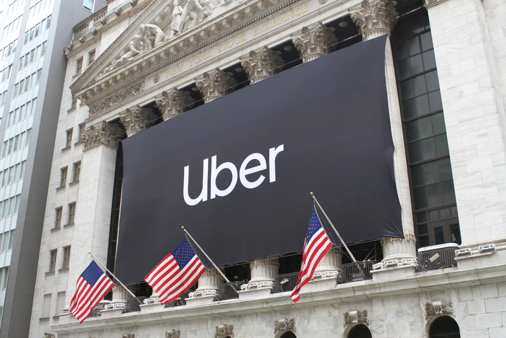 Uber’s stock price has increased 38 percent over the last 12 months. Shutterstock