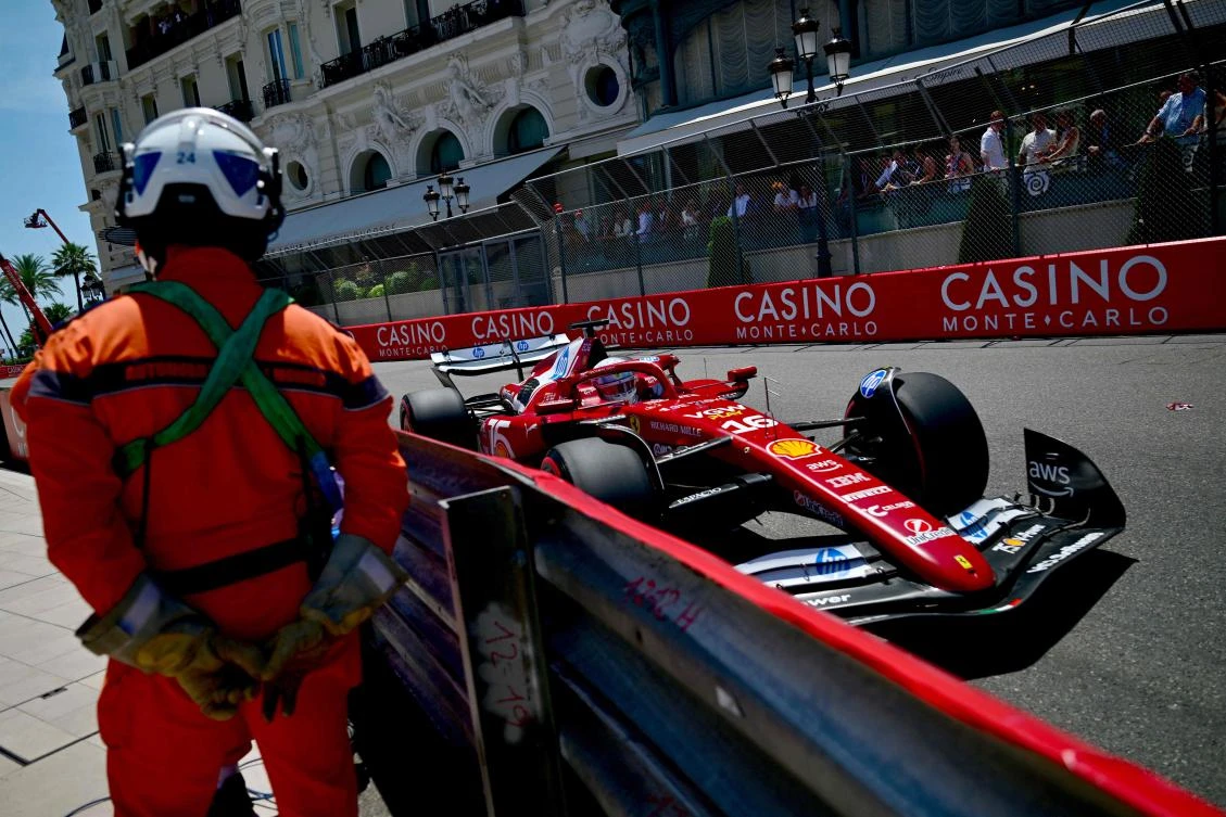 Leclerc fastest in Monaco practice as Hamilton crashes