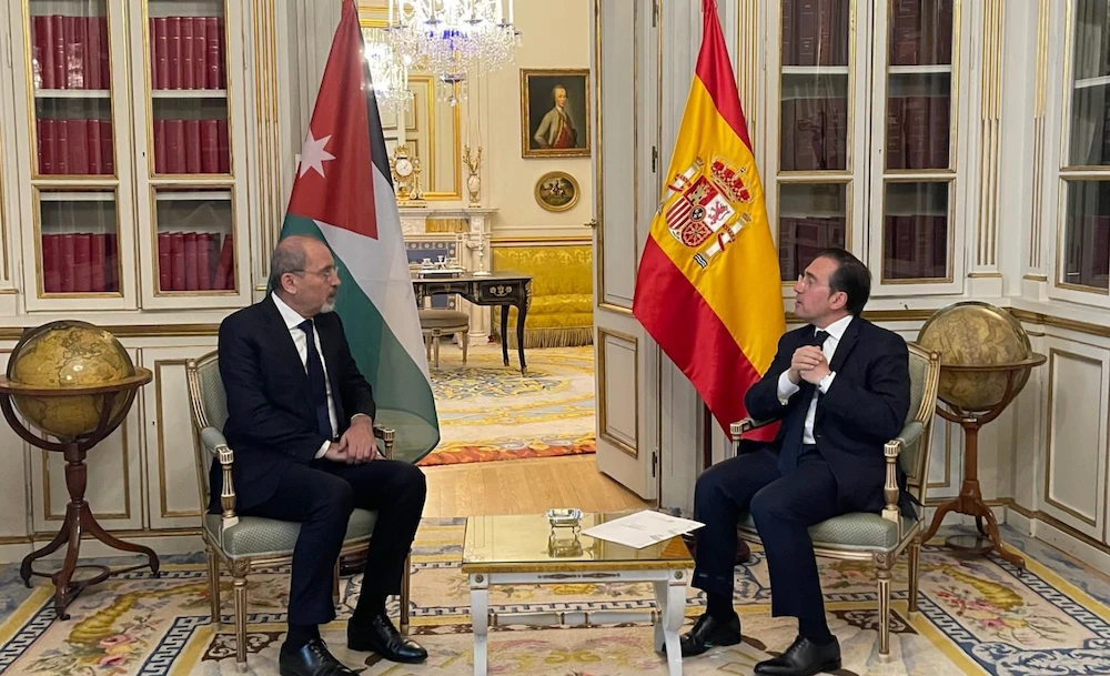 Jordan’s Foreign Minister Ayman Safadi held high-level talks in Madrid on Sunday with his Spanish counterpart Jose Manuel Albares, as both nations reaffirmed their commitment to deepening ties and advancing regional peace efforts. (Jordan News Agency)