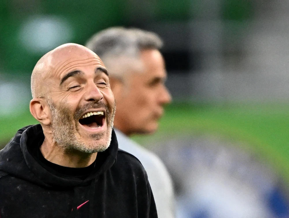 Chelsea manager Enzo Maresca during training ahead of the Conference League — Final — at Wroclaw Stadium, Wroclaw, Poland — May 27, 2025. (Reuters)