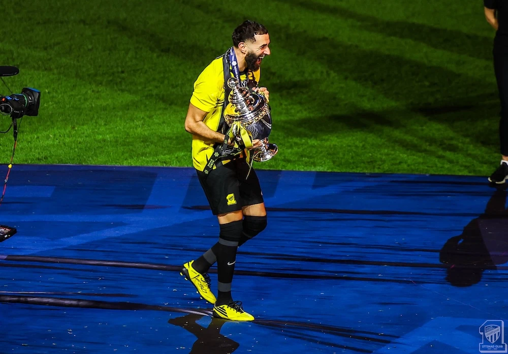 Karim Benzema played a pivotal role in Al-Ittihad’s 2024-25 Saudi Pro League triumph. (X: @ittihad_en)
