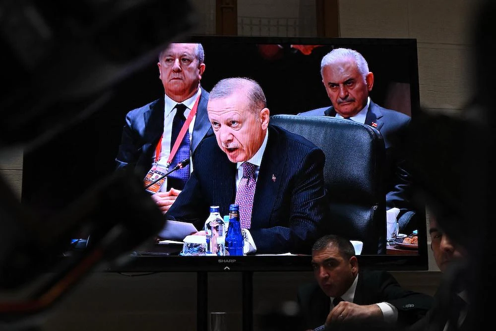 Turkiye’s President Recep Tayyip Erdogan has called on Russia and Ukraine not to “shut the door” to dialogue. (AFP file photo)
