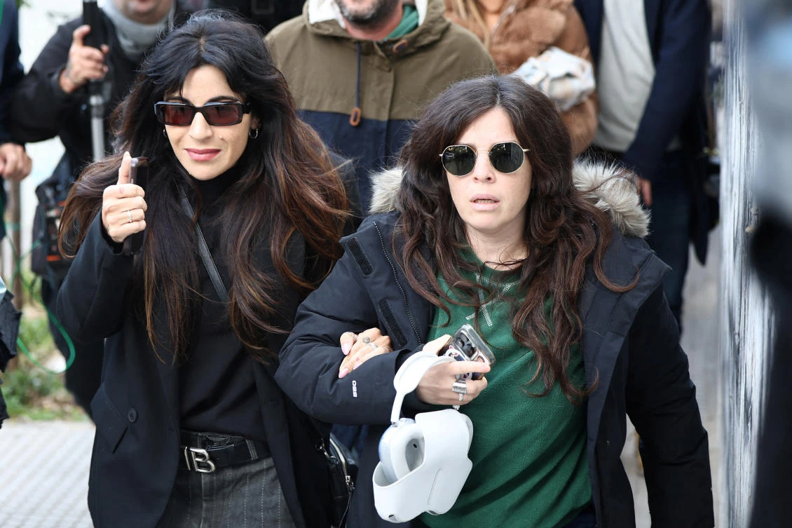 Gianinna and Dalma Maradona, daughters of late Argentine legend Diego Maradona, arrive at the San Isidro court before a hearing to determine the future of Maradona’s trial, after one of the three presiding judges stood down from the case amid accusations of ethical breaches, in San Isidro, May 29, 2025. (Reuters)