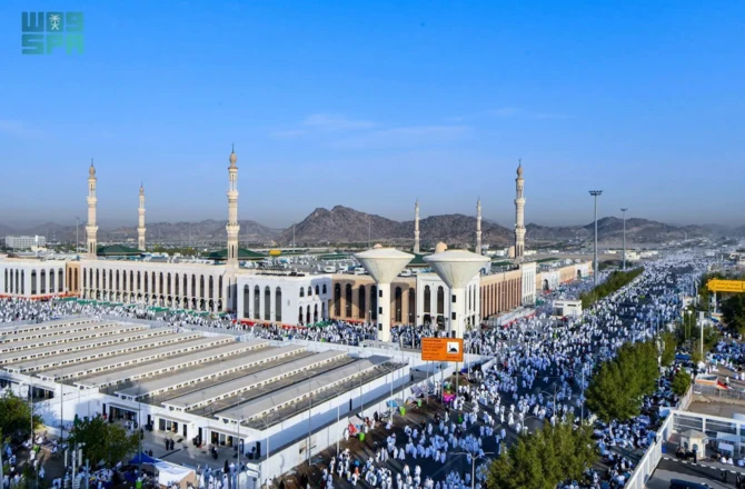The Presidency of Religious Affairs at the Grand Mosque and Prophet’s Mosque on Thursday launched an initiative to translate this year’s Arafat sermon into 35 languages. (SPA/File)