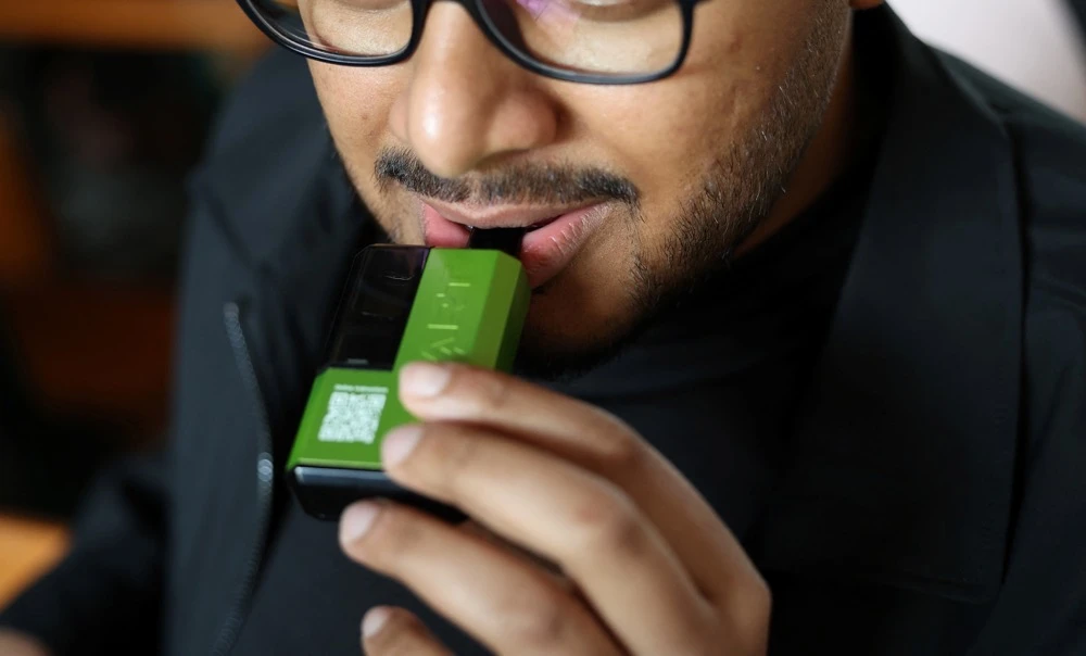 Young people and children in particular have been attracted to cheap and colorful disposable vapes. (Reuters)