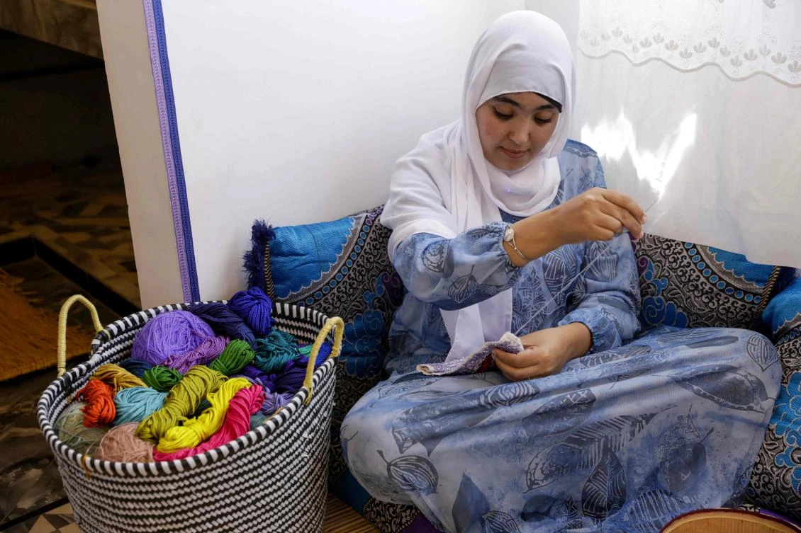 Moroccan women embroider ‘art with purpose’