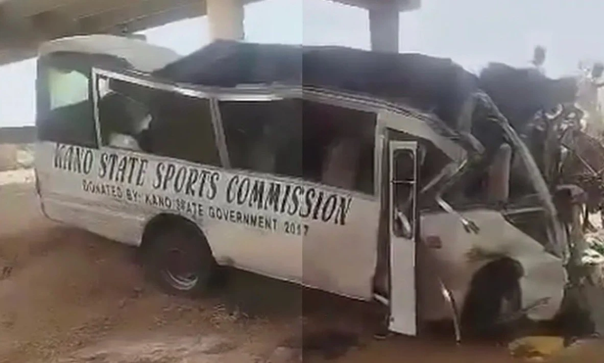 A bus crash on a Nigerian highway on Saturday killed 21 athletes returning from a national sports tournament, with authorities saying the accident might have been the result of driver fatigue or excessive speed. (X/@OurFavOnlineDoc)