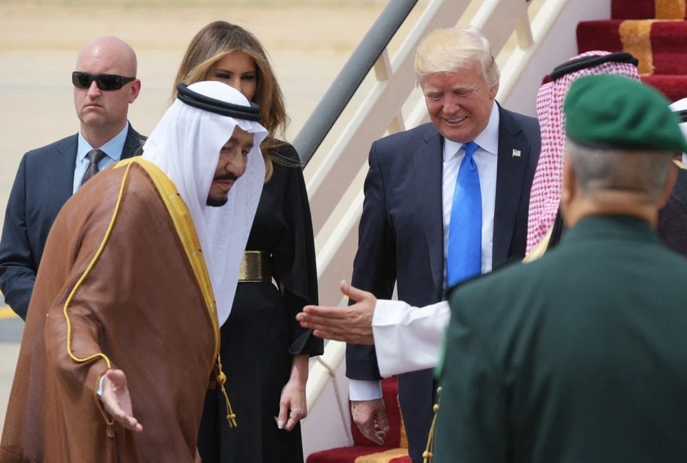 President Trump was warmly received during his last trip to the Kingdom. (AFP/File)