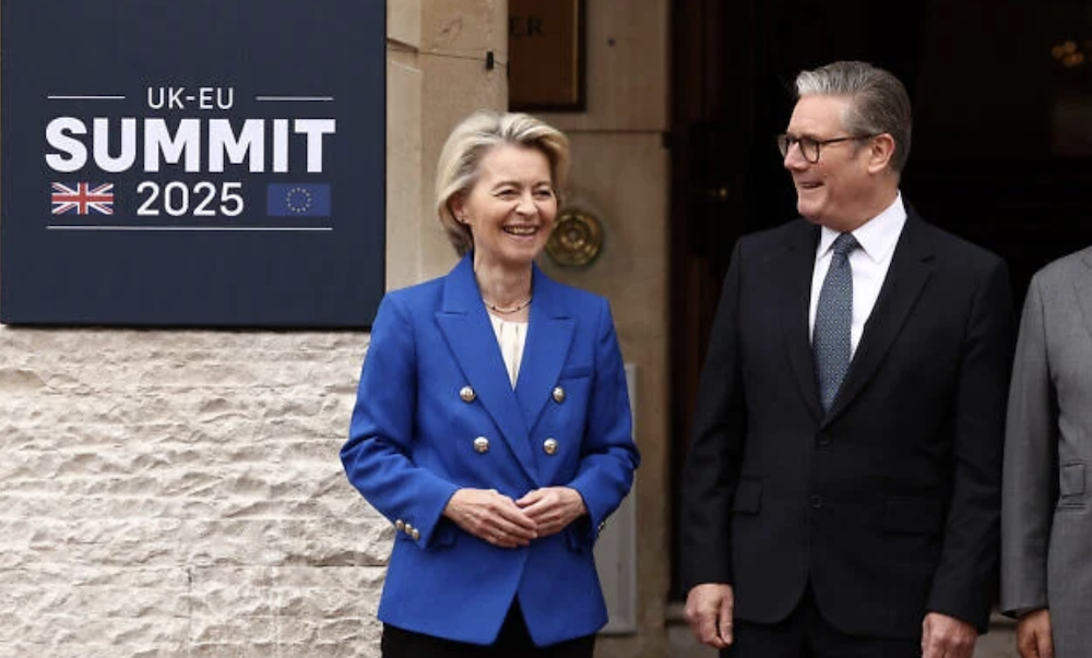 UK Prime Minister Keir Starmer with European Commission President Ursula von der Leyen at UK-EU Summit. (AFP)