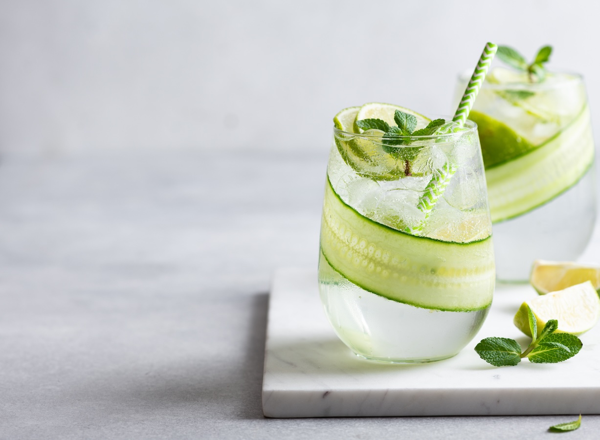 Cucumber and mint mojito