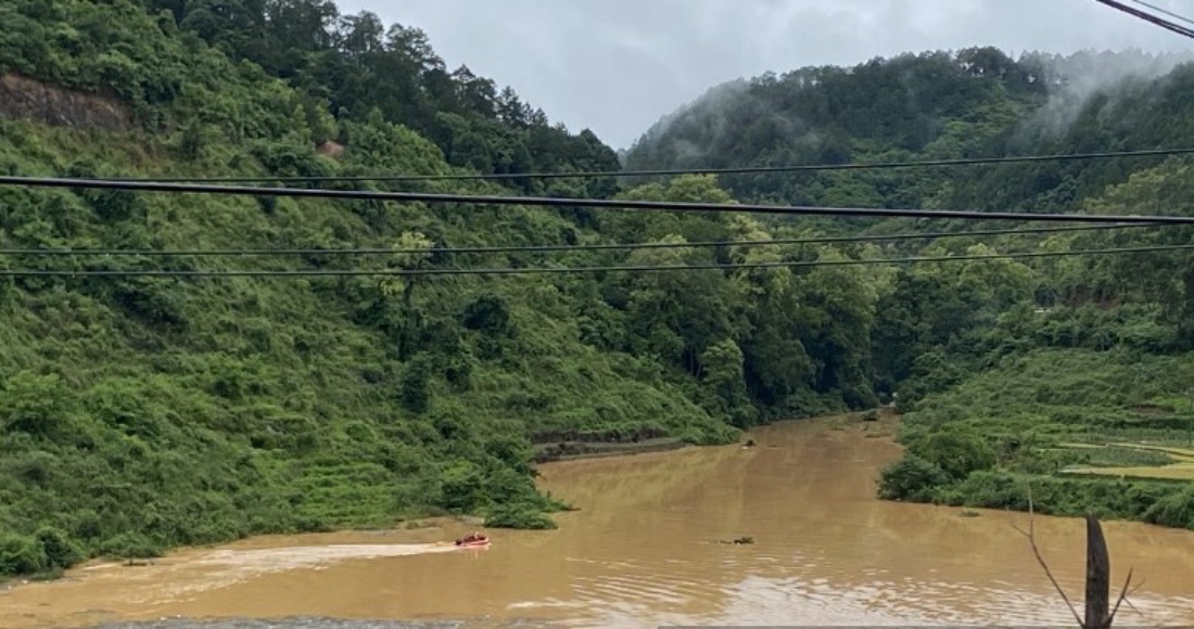 A flooded area in Qiubei County, southwest China's Yunnan Province, in May 2022. (AFP)