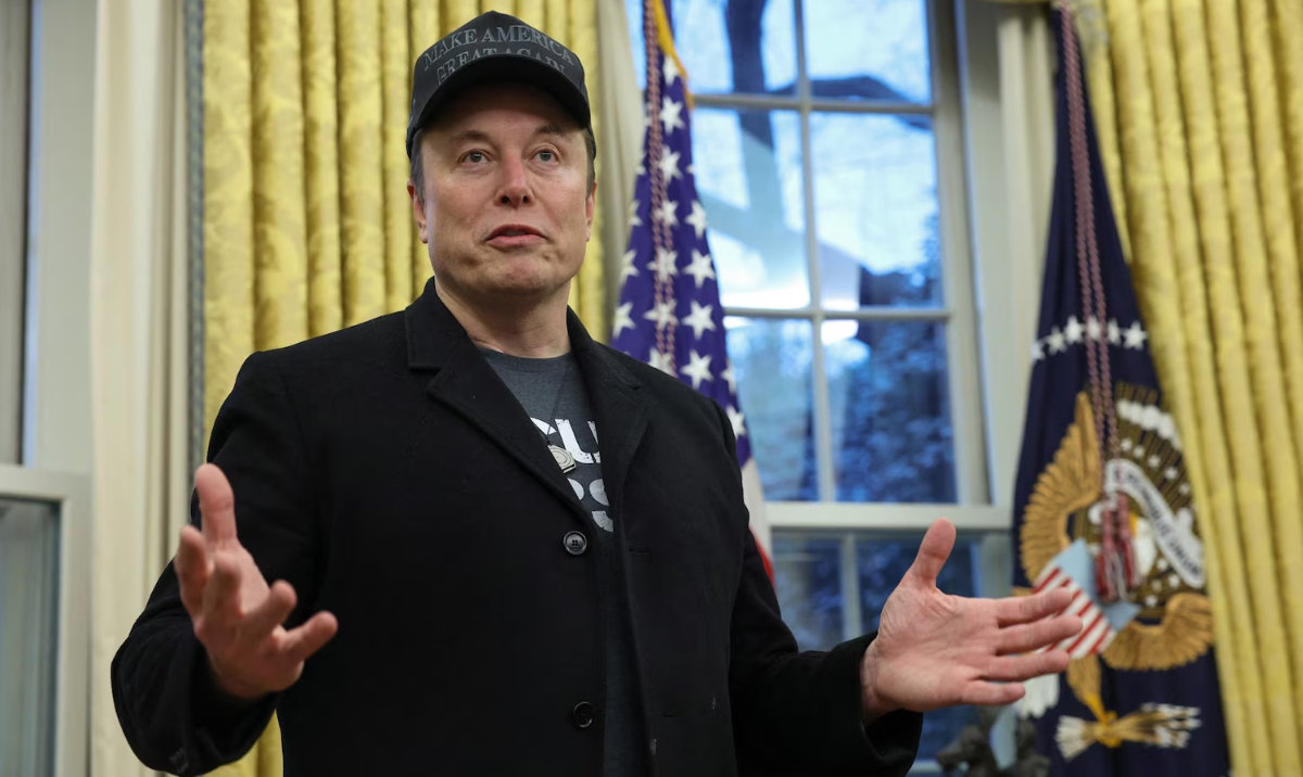 Elon Musk speaks next to US President Donald Trump (not pictured) in the Oval Office of the White House in Washington. (Reuters)