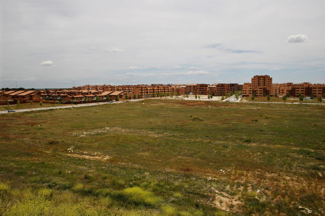 Valdeluz, above, a development 75km east of Madrid originally envisioned to house 30,000 people, was abandoned a quarter of the way through when the property bubble burst. (Reuters)