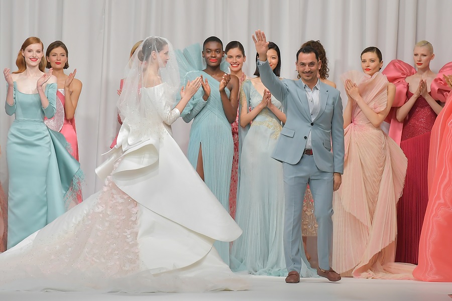 Rami Al-Ali has become the first Syrian designer to join France’s prestigious Federation de la Haute Couture et de la Mode as a guest member. (Getty Images)