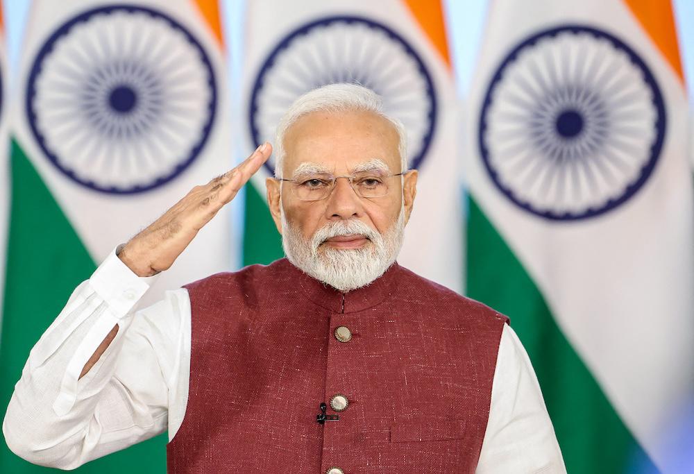 Indian Prime Minister Narendra Modi is to make his first visit to contested Kashmir since a conflict between India and Pakistan last month. (Indian Press Information Bureau/AFP)