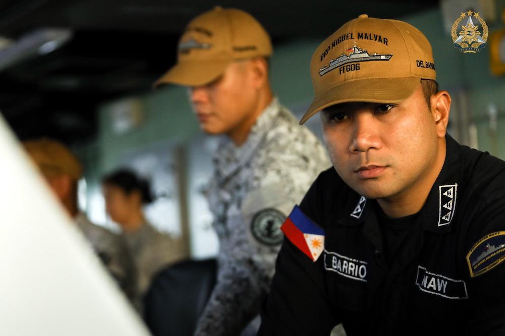 The joint sail also showcased the Philippine vessel Miguel Malvar, a 118-meter guided missile frigate commissioned last month. (Armed Forces of the Philippines)