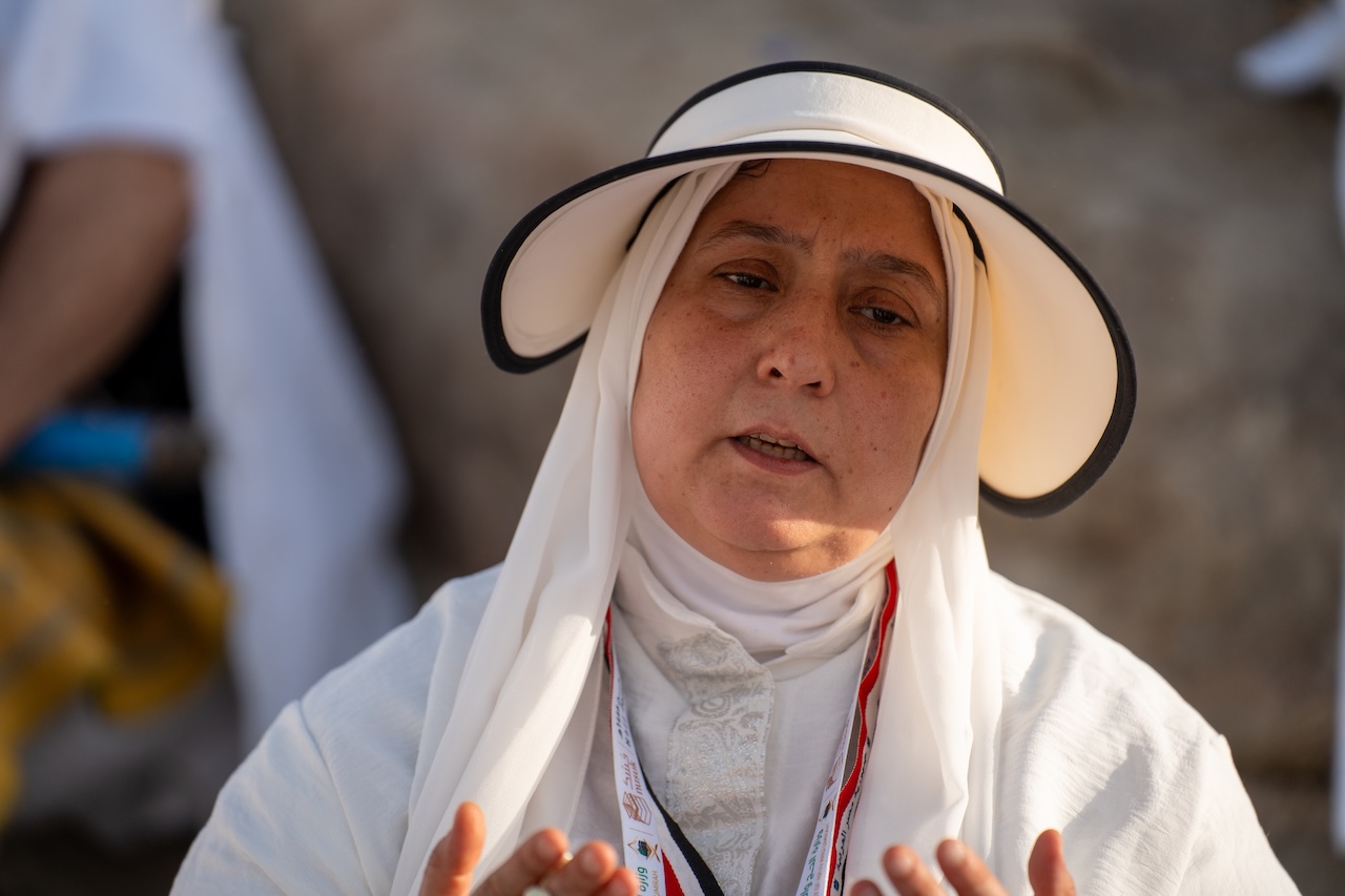 Long hours outdoors, large crowds and continuous movement between rituals all place heavy demands on the body, particularly the skin. (Abdulrahman Alshalhoub/AN)